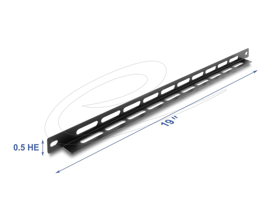 Delock 19" 0,5he Panel L-Form 22mm Mit Cablebinderbef. Blck