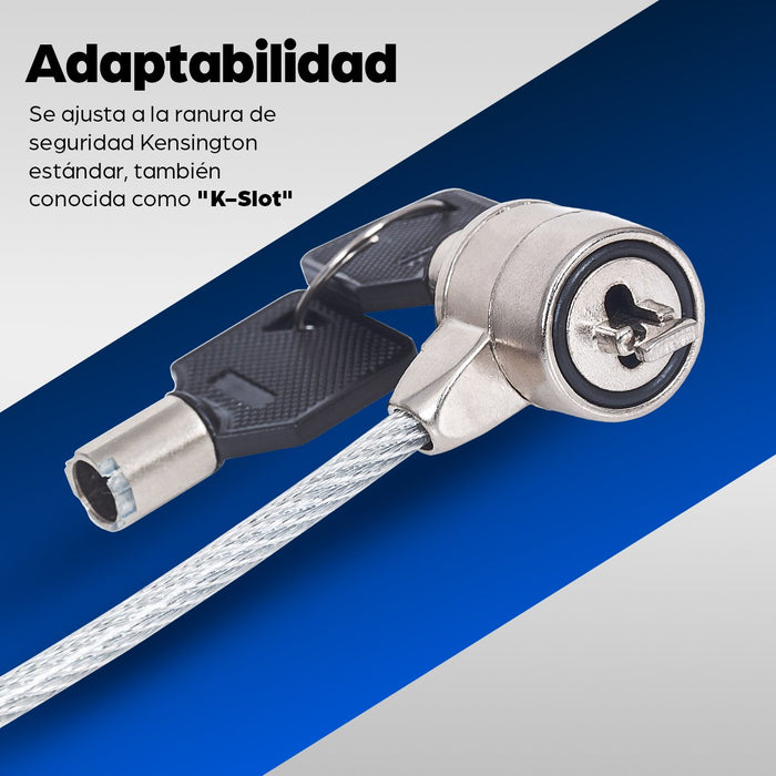 EAN 0766623440271 - Manhattan 440271 cable antirrobo Plata 1,4 m imagen 6