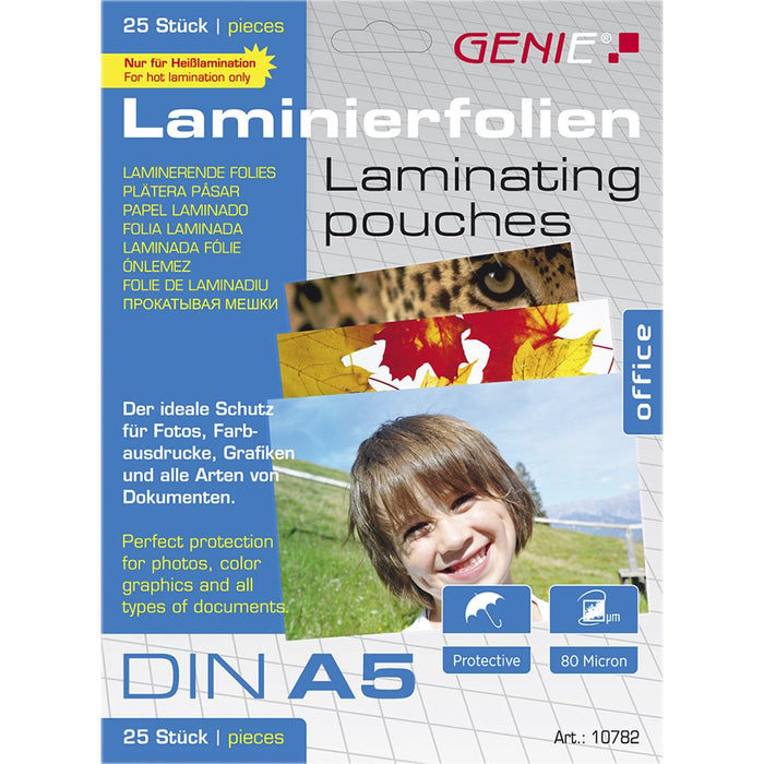 Bolsas De Laminación Genie 25 Láminas A5 25 Pieza(S)