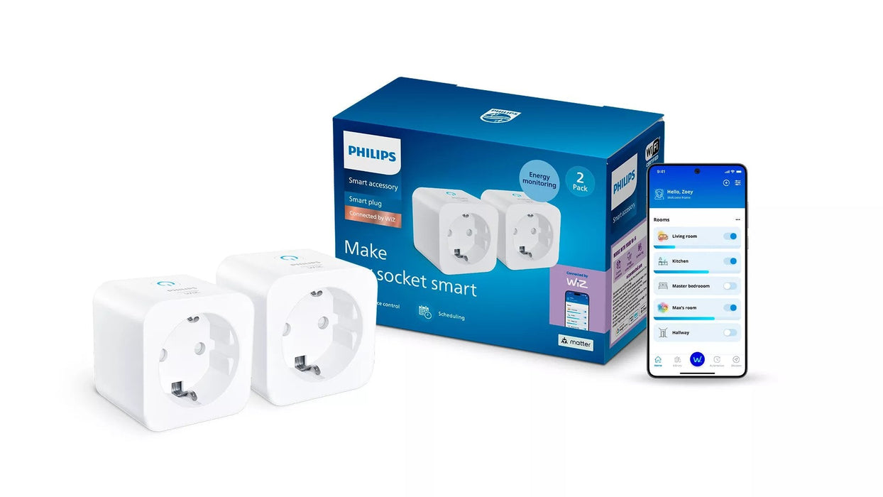 Philips Smart Smart Plug Powermeter Type-F 2pk