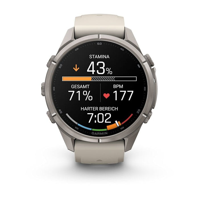 Garmin Fenix 9 Pro Titanio Con Correa De Silicona En Blanco Smartwatch 43mm