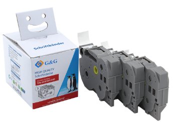 G&G Cintas Para Etiquetadora 3er Pack Para Brother Tze-221/-231/-241