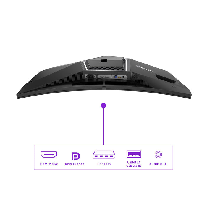 EAN 4038986112444 - AOC AGON PRO AG346UCD pantalla para PC 86,4 cm (34") 3440 x 1440 Pixeles Wide Quad HD QD-OLED Negro, Gris imagen 4
