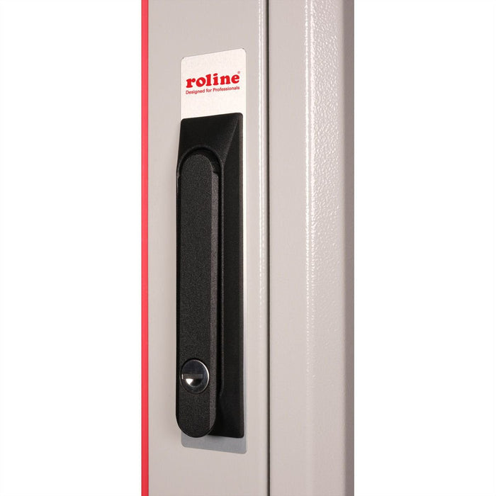 Roline 19-Zoll Netzwerkschrank Pro 16 He, 600x800 Bxt Glastr Grau