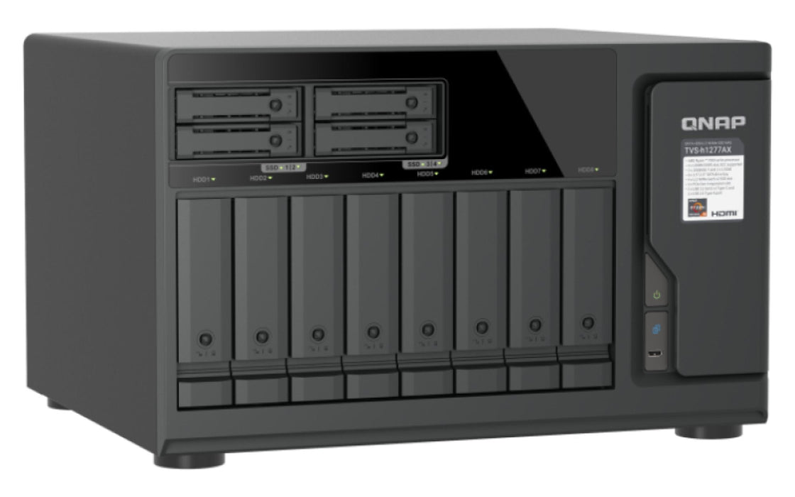 Qnap Tvs-H1277ax Nas Server 12bay 2u Iscsi Sata3 Ram 16gb Gigabit Lan
