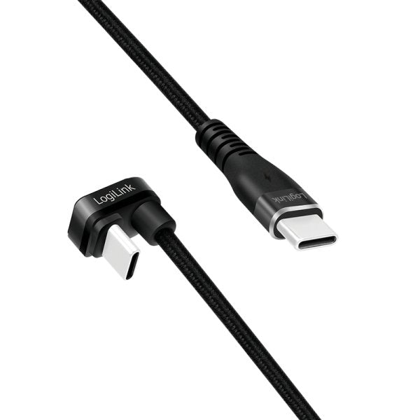 Cable Logilink Usb-C 2.0m W Oplocie Katowy Negro