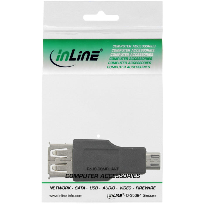 Adaptador Inline Micro Usb Micro-B Macho A Usb A Hembra