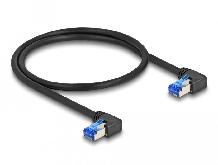 Delock 80215 Cable De Red Rj45 Cat.6a S/Ftp Acodado A La Derecha 2 M Negro