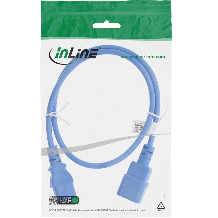 Inline® Cold Device Extension, C13 / C14, Blue, 1.5m