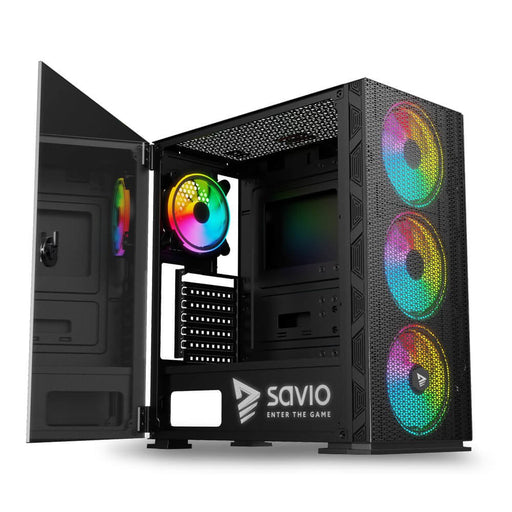 EAN 5901986046301 - Savio SAVGC-RAPTORX1 carcasa de ordenador Midi Tower Negro imagen 2