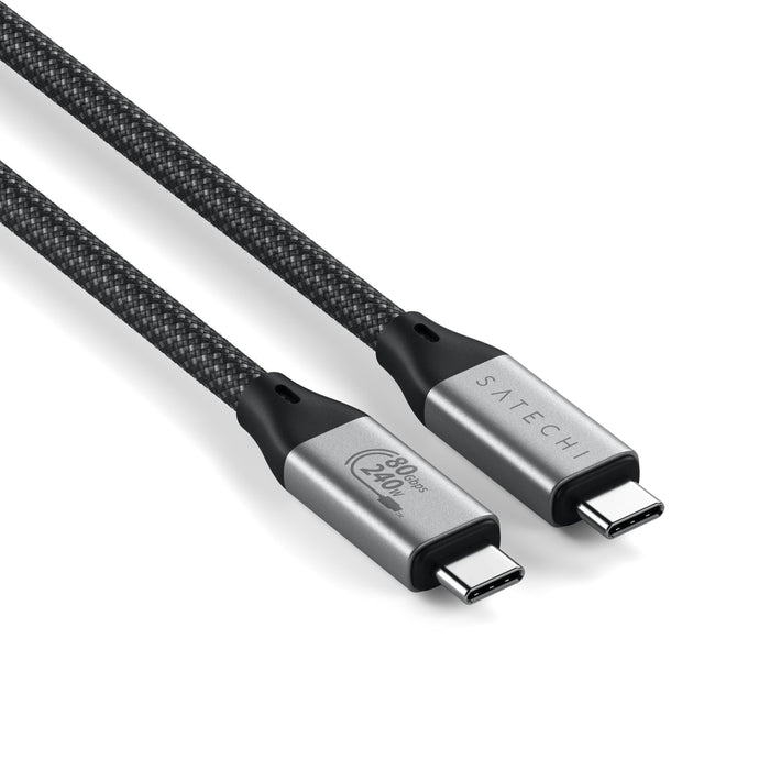 Satechi Usb4 V2 Pro Cable Cable Usb Usb4 Gen 4x2 1,2 M Usb C Plata, Negro