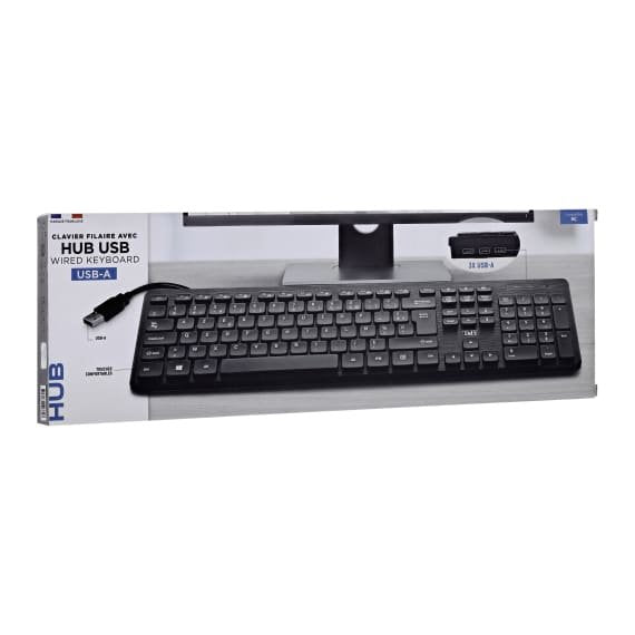 Teclado Con Cable T Nb Con Hub (Negro)