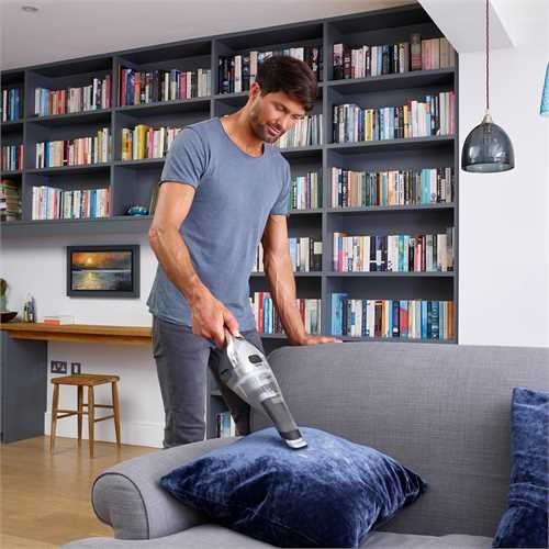 EAN 5035048698112 - Black & Decker NVC220WC-QW aspiradora de mano Cromo, Titanio, Transparente Sin bolsa imagen 7