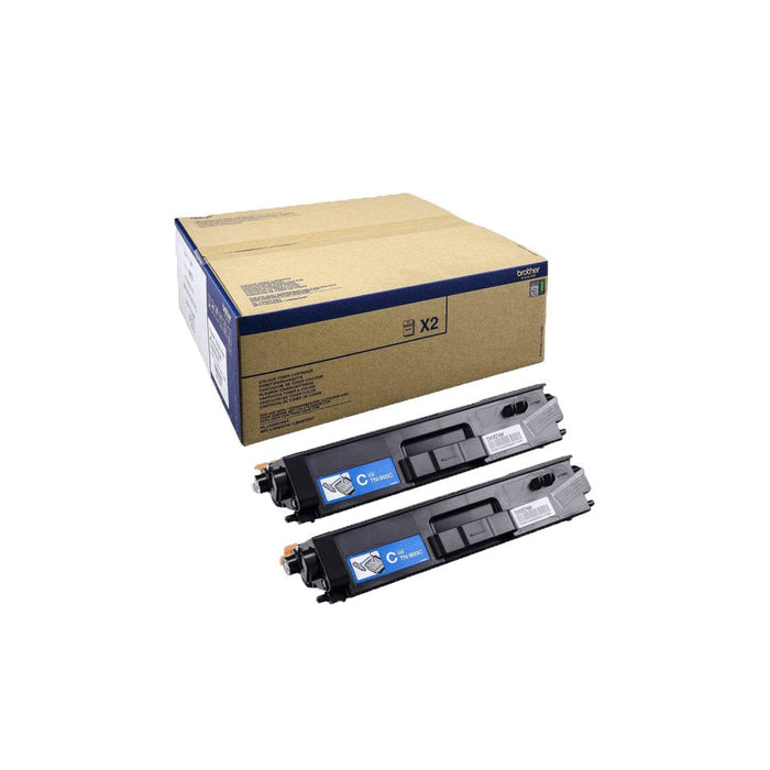 Brother Tn900c Paquete De 2 Cian Original Cartucho De Toner Para Brother Hl-L9200cdwt, Hl-L9300cdwt, Hl-L9300cdwtt, Mfc-L9550cdw, Mfc-L9550cdwt