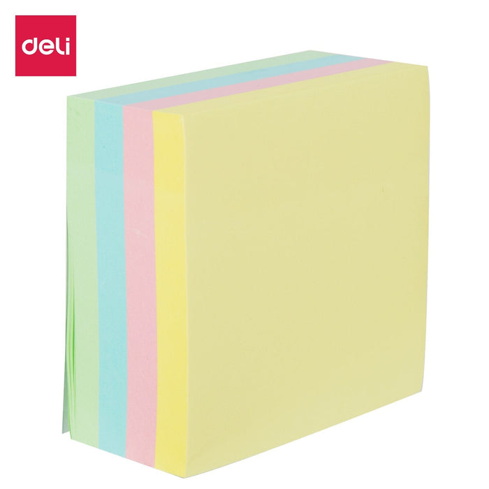 Deli Cubo Notas Adhesivas 4x100h 76x76mm Colores Surtidos Pastel