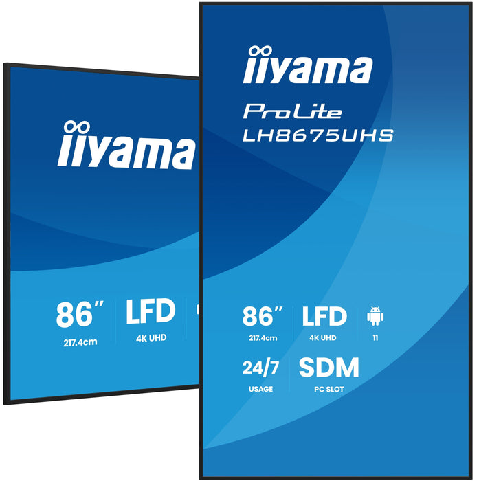 EAN 4948570125289 - iiyama LH8675UHS-B2AG pantalla de señalización Pantalla plana para señalización digital 2,17 m (85.6") LC imagen 1