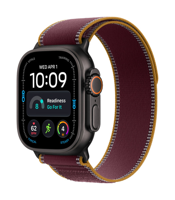 Apple Watch Ultra 4 (Titan Negro, 49 Mm, Trail Loop Burgunder S/M, Cellular) Mjc34qf/A
