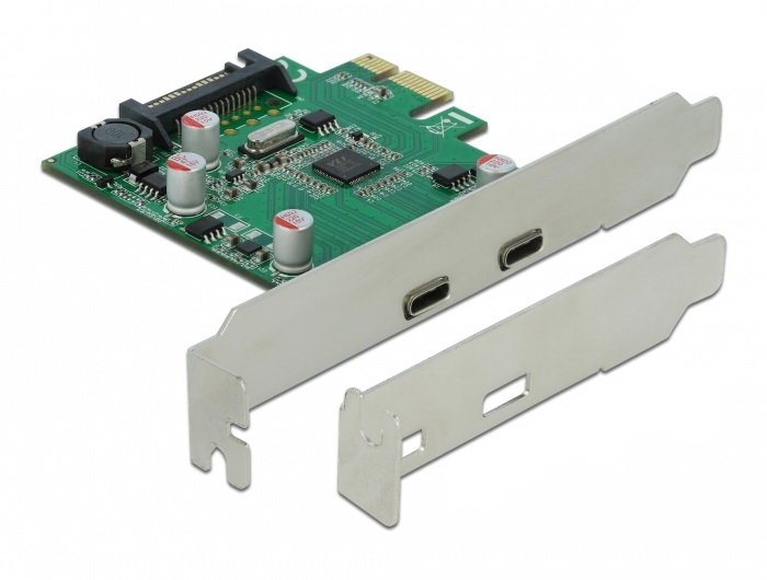 EAN 4043619904938 - DeLOCK PCI Express x1 Card to 2 x external SuperSpeed USB (USB 3.2 Gen 1) USB Type-C™ female tarjeta y ad imagen 1