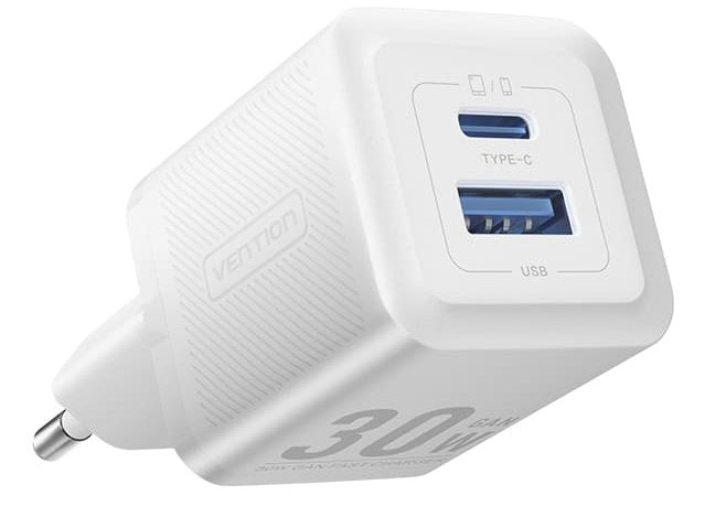 EAN 6922794782211 - Vention FEQW0-EU cargador de dispositivo móvil Auriculares, Smartphone, Reloj inteligente, Tableta Blanco imagen 1