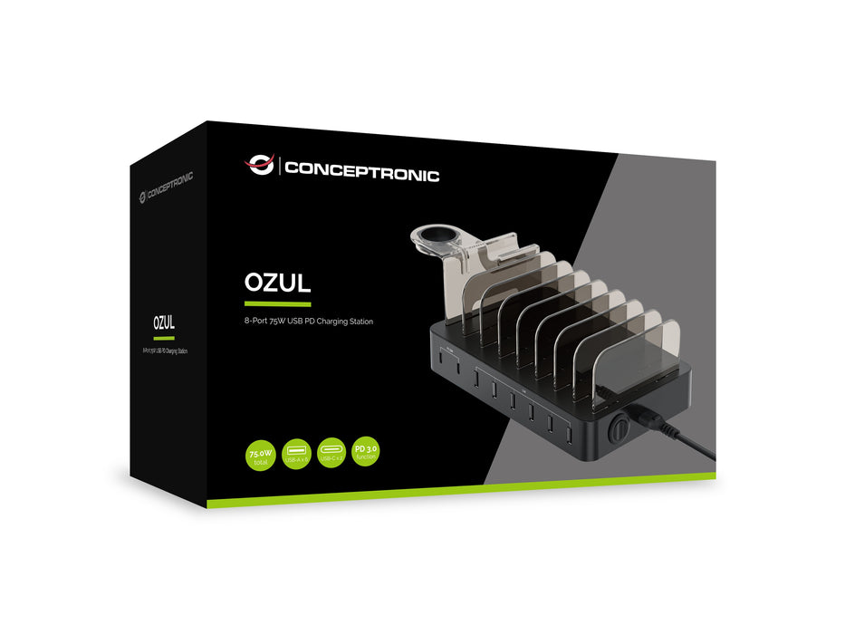 EAN 4015867226612 - Conceptronic OZUL02B cargador de dispositivo móvil Universal Negro Corriente alterna Interior imagen 3