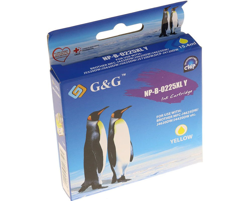 G&G Tintencartucho Compatible Con Brother Lc-225xly Amarillo