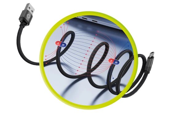 Mobile Origin Magnetic Cable Usb-A To Usb-C Black 1m