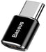 EAN 6953156263529 - Baseus ABMU24ABK cambiador de género para cable microUSB Type-C Negro, Plata imagen 2