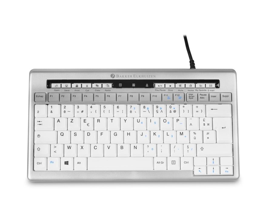 EAN 8717399992220 - BakkerElkhuizen S-board 840 teclado Oficina USB AZERTY Francés Gris claro, Blanco imagen 1