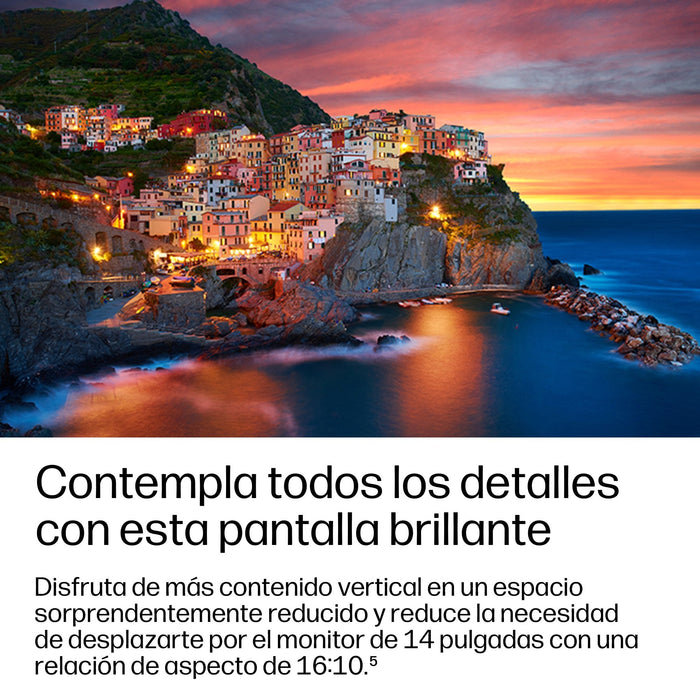 Hp Elitebook 6 G2i Notebook Ai Ai Pc Diseño De Bisagra En 177 Grados Intel Core 7 350 / Hasta 4.8 Ghz Win 11 Pro Intel Graphics 32 Gb Ram 512 Gb Ssd Nvme 14" Ips 1920 X 1200 Gigabit Ethernet Wi-Fi 7 Bluetooth 6.0 Nfc Aluminio Pik