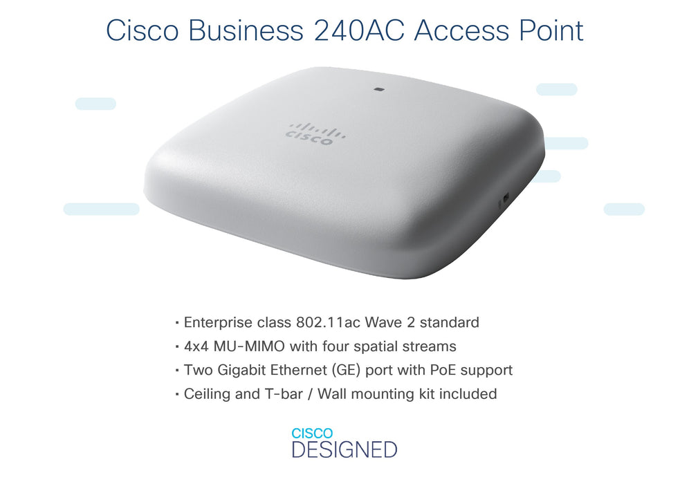 EAN 889728275033 - Cisco CBW240AC 1733 Mbit/s Gris Energía sobre Ethernet (PoE) imagen 5