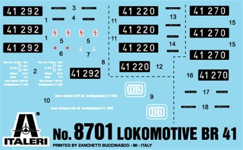 EAN 8001283087018 - Italeri Lokomotive BR41 Modelo a escala de tren HO (1:87) imagen 3
