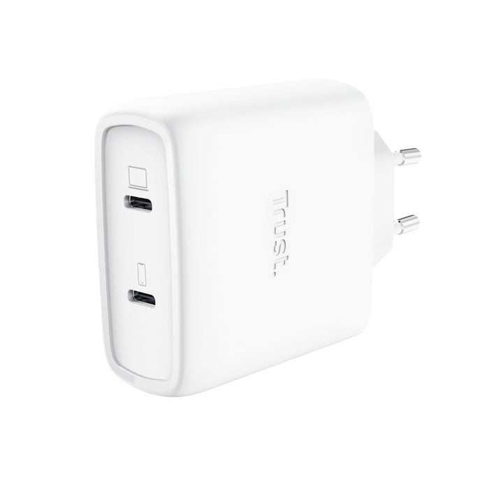 Cargador Usb Gan Trust Maxo 65w 2xusb-C Incluye Cable Usb-C 2m Color Blanco