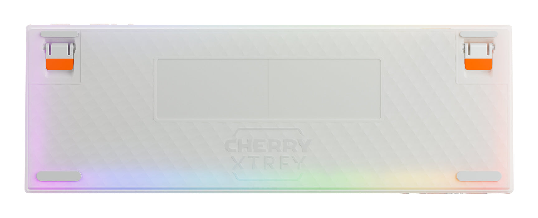 Cherry K5 Pro Tmr Compact, Con Cable, Usb, Mechanischer Switch, Qwerty, Rgb-Led, Naranja, Blanco