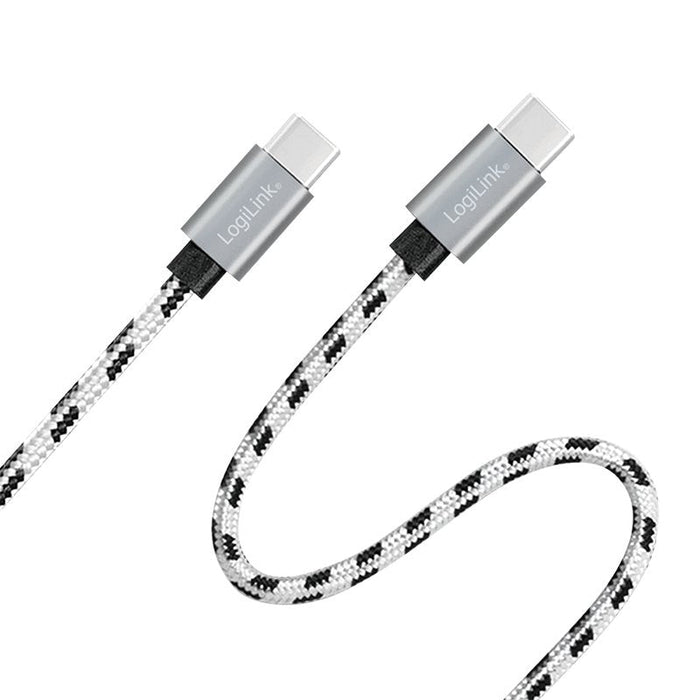 Usb 2.0 Type-C 3-Pack Cable Set, C M To C M, Alu, Nylon, Blanco Negro