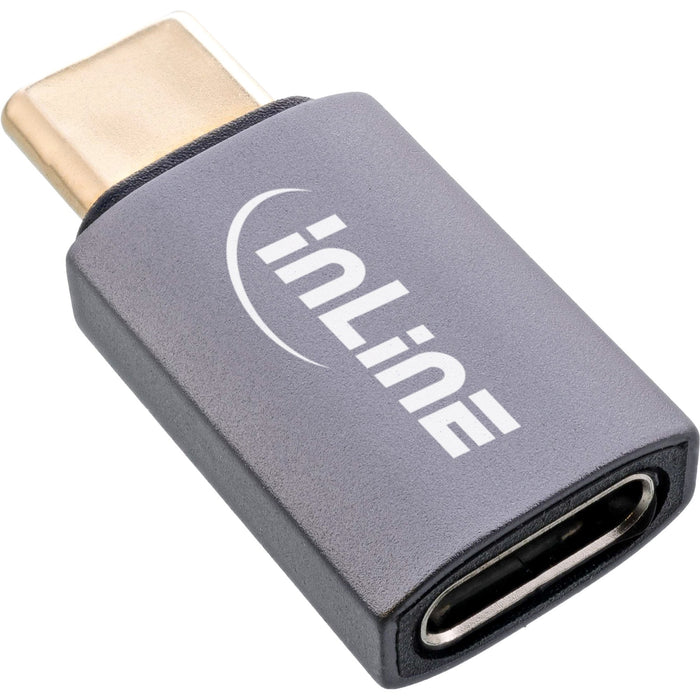 Inline® Usb4 Adapter, Usb-C Male/Female, Aluminium, Gris