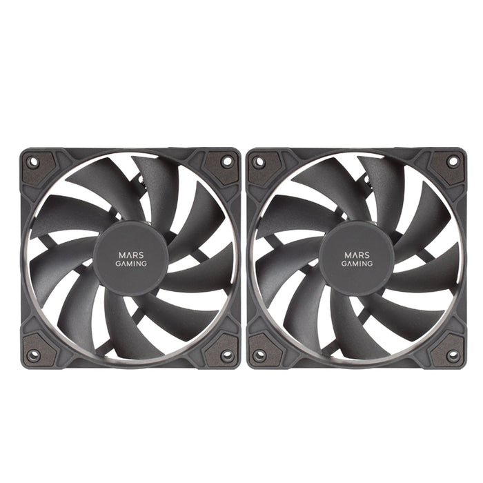 EAN 8435693102762 - Mars Gaming MFPROX2 sistema de refrigeración para ordenador Carcasa del ordenador Ventilador 12 cm 2 piez imagen 2