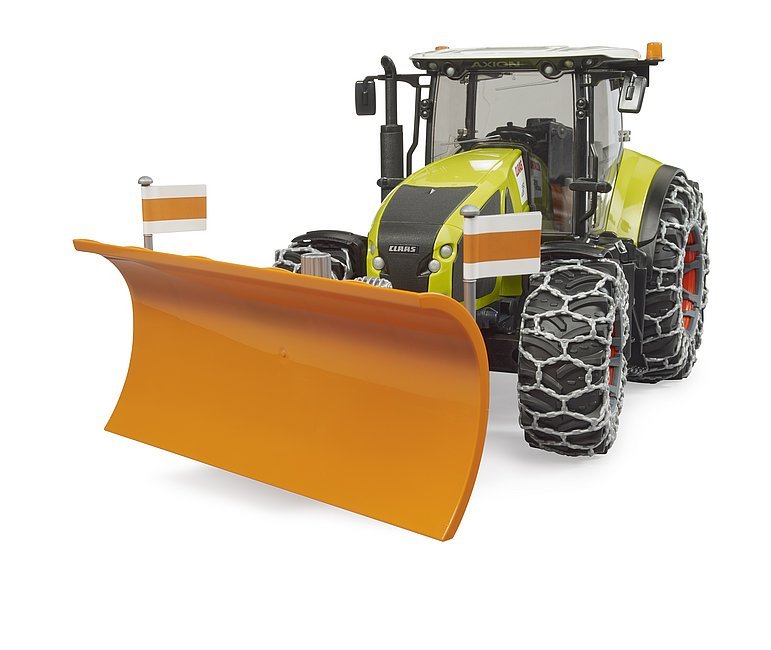 EAN 4001702030186 - BRUDER Claas Axion 950 with Snow Chains and Plough Blade imagen 3