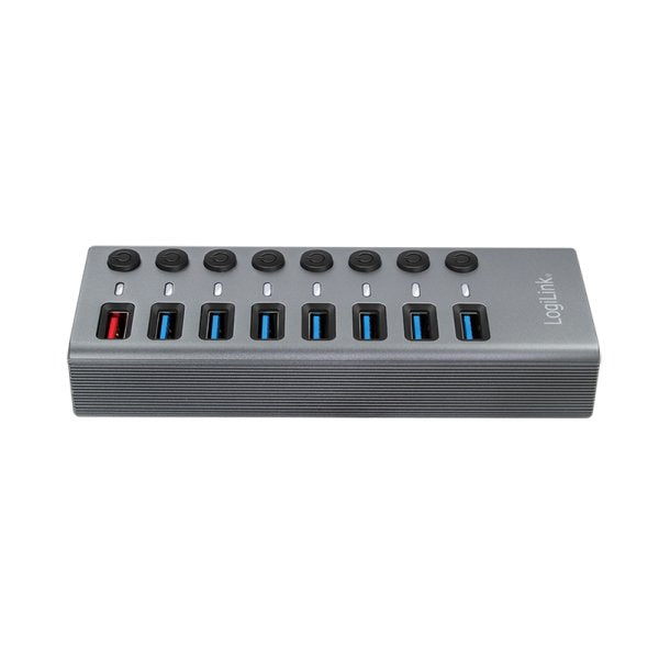 EAN 4052792065510 - LogiLink UA0387 hub de interfaz USB 3.2 Gen 1 (3.1 Gen 1) Type-B 5000 Mbit/s Gris imagen 2
