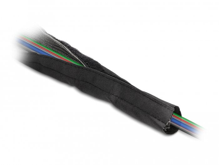 Delock Blindaje Emc Funda Trenzada Con Velcro 1 M X 25 Mm Negro