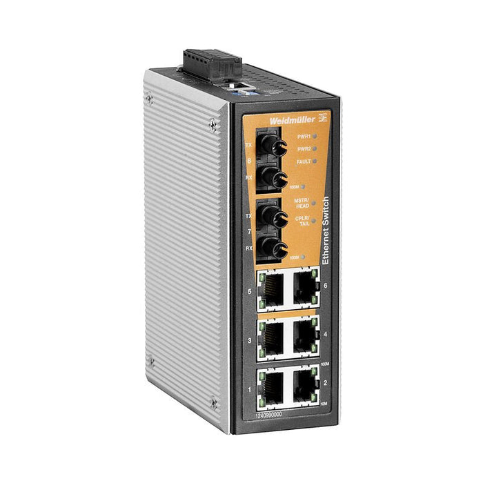 Weidmüller 1240990000 Ie-Sw-Vl08mt-6tx-2st Industrial Ethernet Switch - Switch - 0,1 Gbps