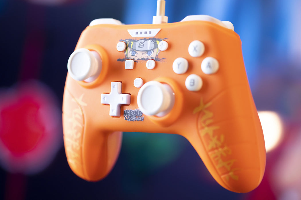 Gamepad Konix Switch Naruto Cable 3m Compatible Con Pc Color Naranja Kx-Nar-Sw-Pad-Ora