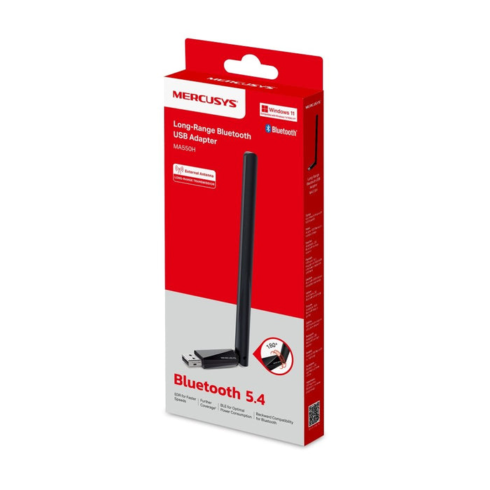 Adaptador Usb Bluetooth 5.4 Mercusys Ma550h Antena De Largo Alcance