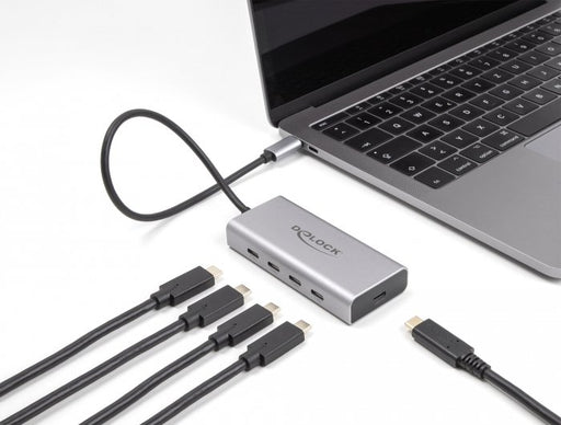 EAN 4043619642359 - DeLOCK 64235 hub de interfaz USB Tipo C 10000 Mbit/s Gris imagen 1