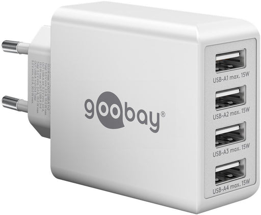 EAN 4040849449628 - Goobay 44962 cargador de dispositivo móvil Universal Blanco Corriente alterna Interior imagen 1