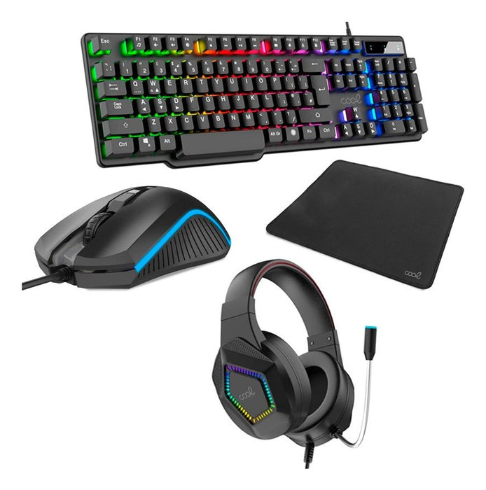 EAN 8434847060736 - COOL Accesorios 8434847060736 teclado Ratón incluido Juego USB QWERTY Español Negro imagen 3