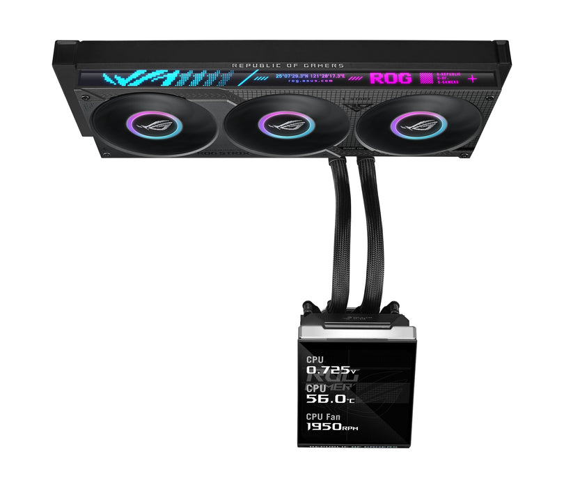 Refrigeración Liquida Cpu  Asus Rog Mrix Slc Iv 360 Argb Lcd Negro