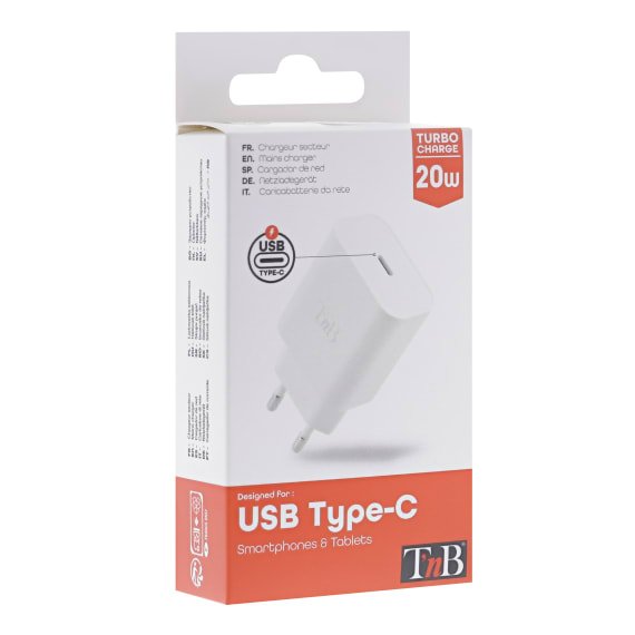 Tnb Cargador 20w Pd Usb-C Mains Charger - White