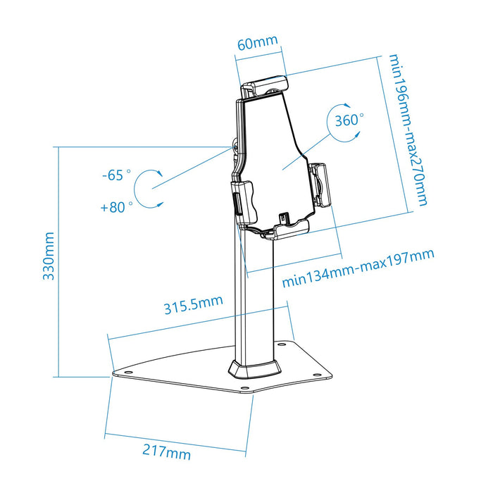 EAN 8433281012721 - TooQ TQTDS0811 soporte de seguridad para tabletas Negro 26,7 cm (10.5") imagen 10