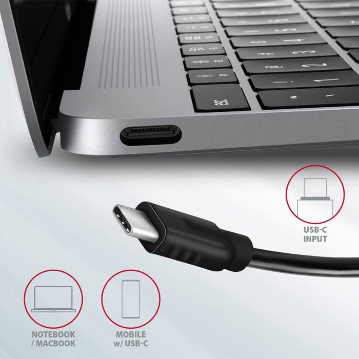 EAN 8595247905437 - Axagon HMC-4G2 hub de interfaz USB 3.2 Gen 2 (3.1 Gen 2) Type-C 10000 Mbit/s Gris imagen 5