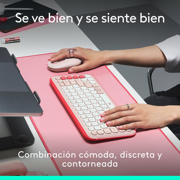 EAN 5099206127869 - Logitech 920-013120 teclado Ratón incluido Universal QWERTY Español Rosa imagen 12